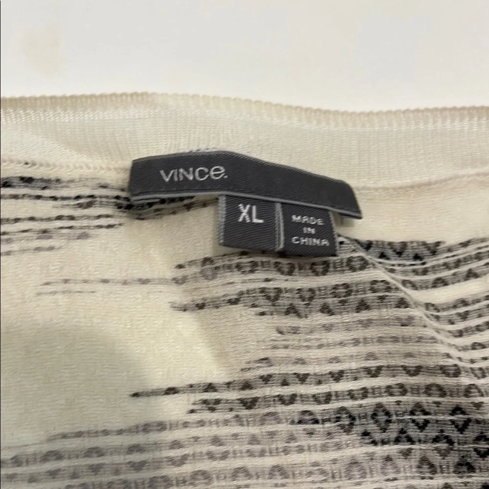 Vince Silk Black and White Patterned Dress - Picture 2 of 9